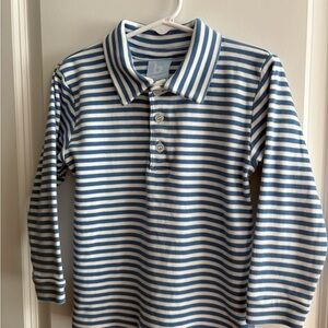 bella bliss Navy and White Striped Polo